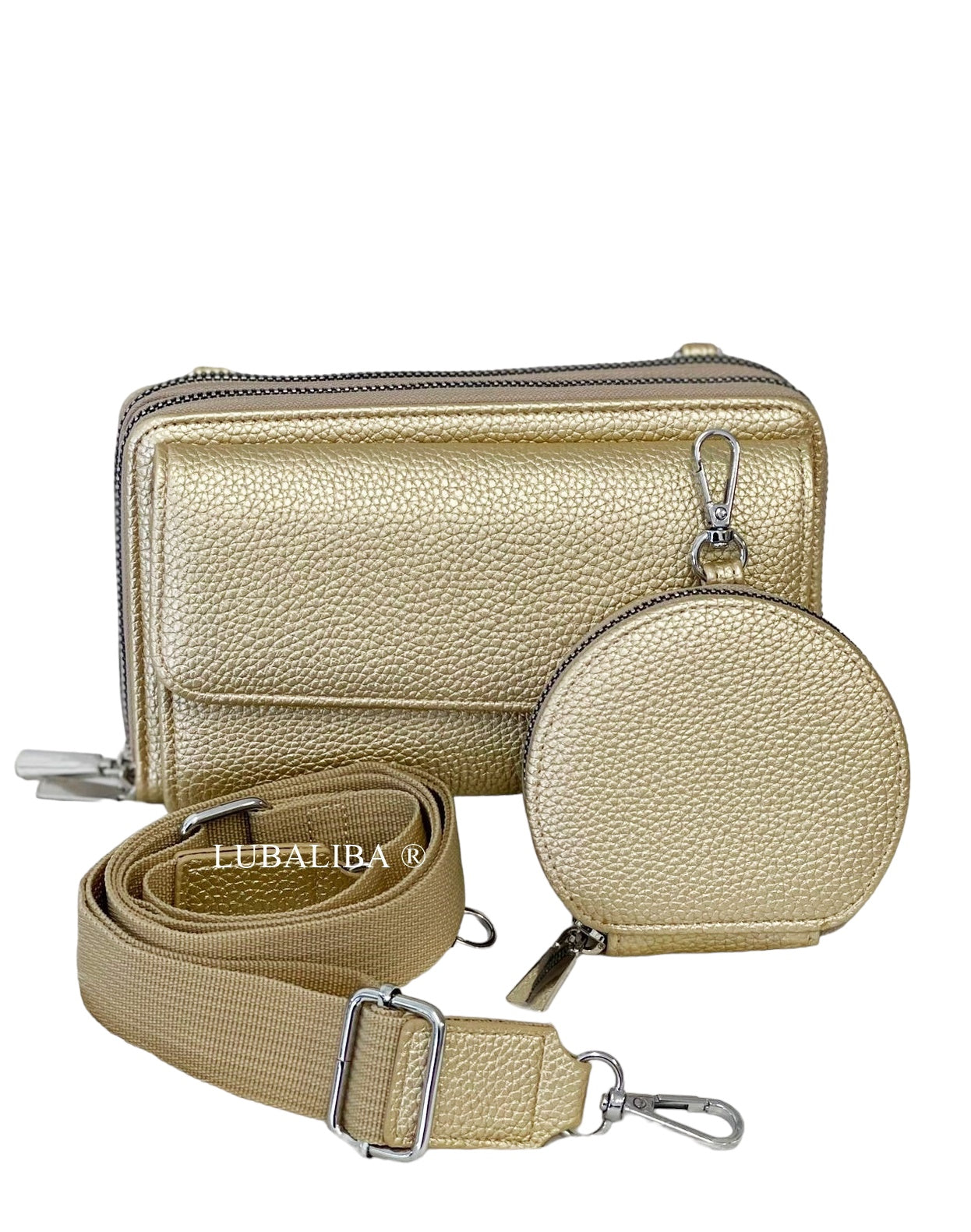 PERMA- SERIES Stylische Handytasche Portemonnaie 3 in 1 Umhängetasche in 19 Farben